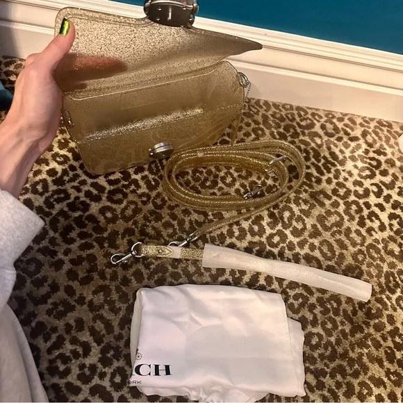 Coach Jelly Tabby -Gold Glitter Clutches & Wristlets